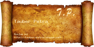 Tauber Petra névjegykártya