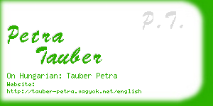petra tauber business card
